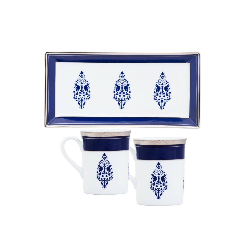 Jodhpur Evenings - Set of 2 Mugs and 1 Tray