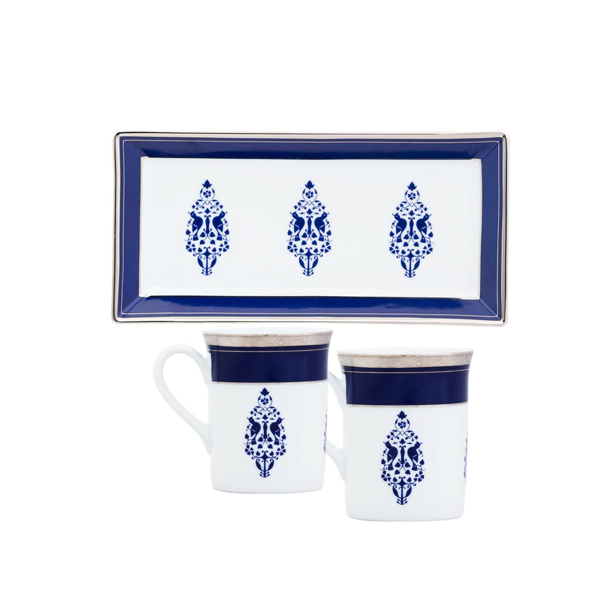 Jodhpur Evenings - Set of 2 Mugs and 1 Tray